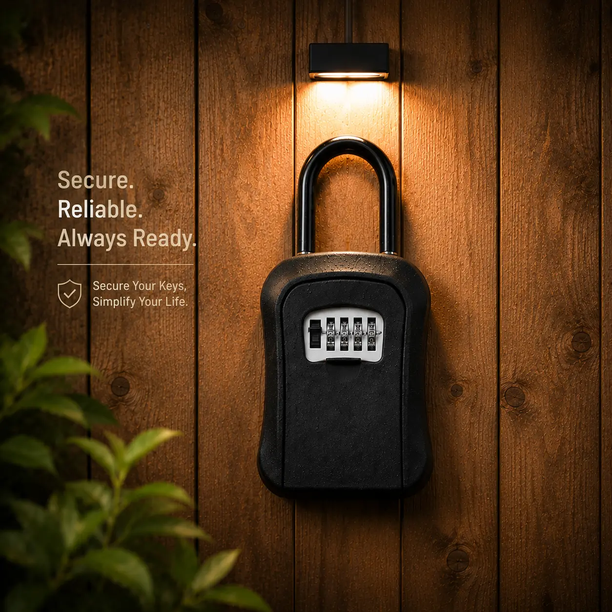 Heavy-Duty Key Lock Box, Portable & Wall-Mounted Metal Anti-Theft Lock with 4-Digit Resettable Combination for Home/Office