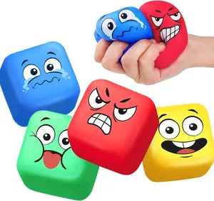 【Emotional Support & Fun】 KIDELTA 4-Pack Squishy Stress Cubes, Slow-Rising Texture for Sensory Play, Kids & Adults Anxiety Relief