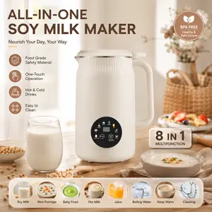 BOYUEVI-8-in-1 Automatic Nut Milk Maker Multi-Function Blender with Delay Start Auto Clean 43 oz Large Capacity