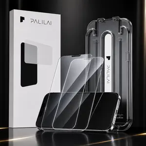 KKLLYY Premium Tempered Glass Screen Protector for iPhone – HD Clear, Bubble-Free, Scratch-Resistant, with Easy Alignment Installation Kit
