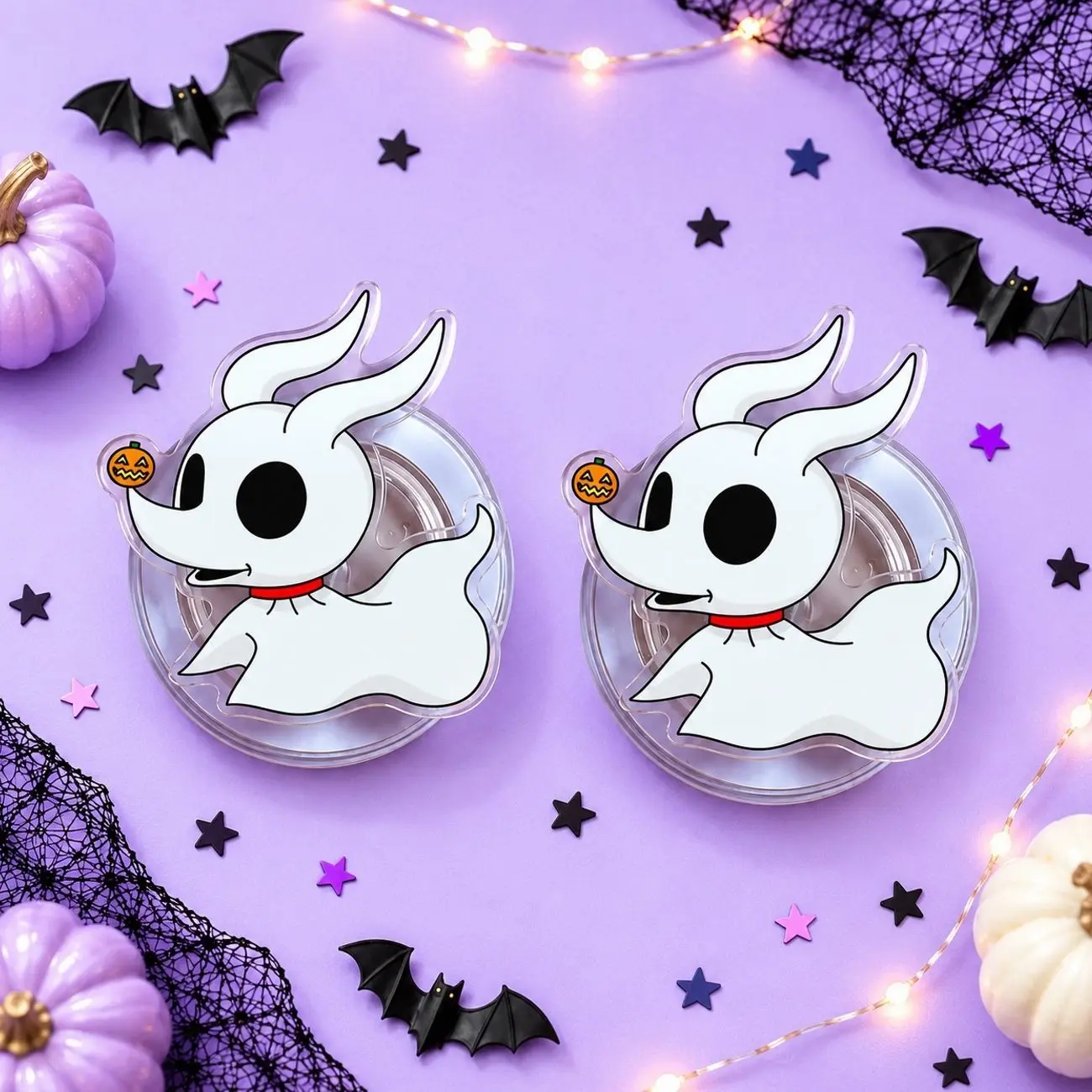 Cute Spooky Pup Phone Grip, Floating Ghost Style Phone Holder, Halloween Phone Accessory, Fun Gift For Spooky Season Lovers