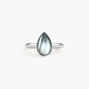 en route Waterdrop Ring in Marine Blue, Elegant Teardrop Silhouette with Vibrant Deep Blue Crystal, Lightweight Construction with Smooth Inner Band for All-Day Comfort, Sophatile Jewelry Perfect for Ring Stacking & Modern Daily Outfits