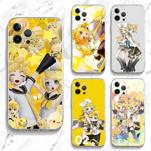 KagamineS Rin Len Phone Case For iPhone 16,15,14,13,12,11 Plus,Pro,Max,XR,XS,X,7,8 Plus,SE,Mini Transparent Silicone Soft Premium Phone Case deals for you