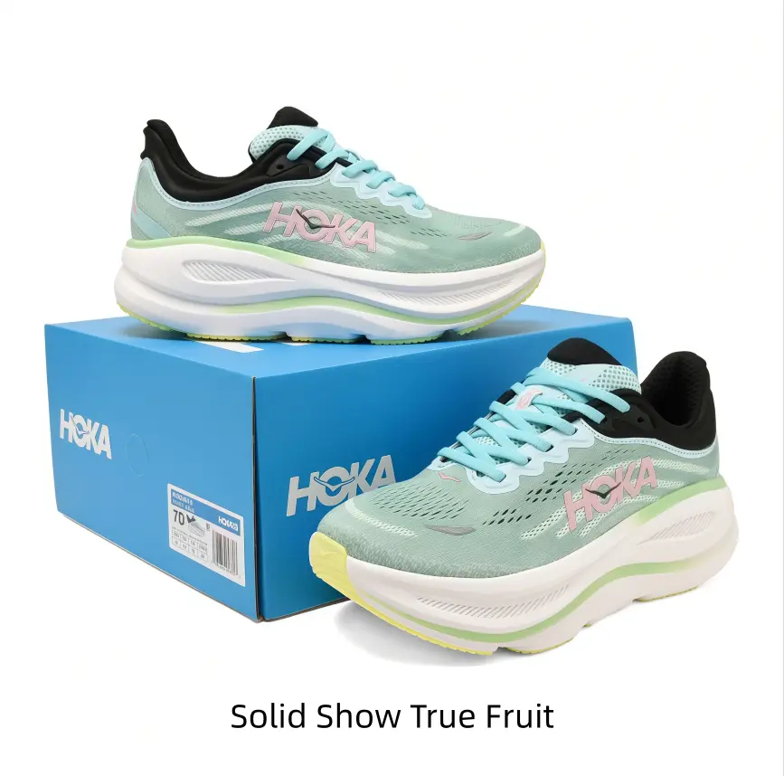Mint pastel running shoes with pink logo and lime midsole, airy mesh upper, match all soft casual daily outfits nicely