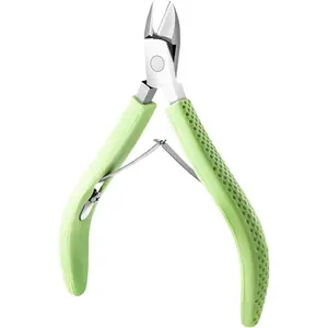 Sculpture Tweezer, Ergonomic Cuticle Nipper with Rubber Handle Trimmer Professional Manicure Tool for Nails Care Full