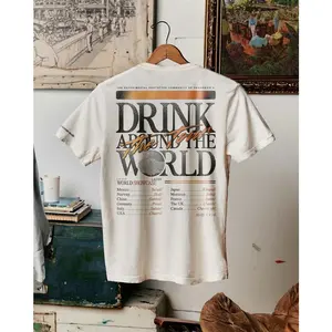 The Drink Tour Unisex Doubled-Side Tee | Drink Around the World | EPCOT | World Showcase, Comfort Color ZKAFC