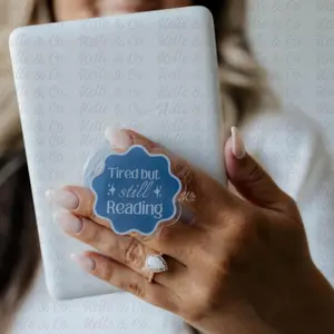 Tired but reading MagSafe Kindle Grip | kindle case | Kindle Holder | Kindle Accessories | Phone Holder | Ereader accessories for her