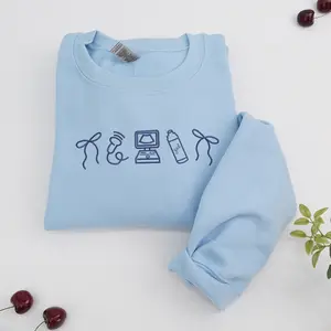 Embroidered Sonographer Icons Sweatshirt, Ultrasound Tech Crewneck, Medical Gift for Sonographer