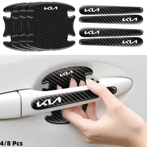 4/8 Pcs Car Door Handle Scratch Guard Stickers, Paint Protection Decals for Kia Models, Auto Accessories, Anti-Scratch Decorative Stickers, Universal Car Sticker