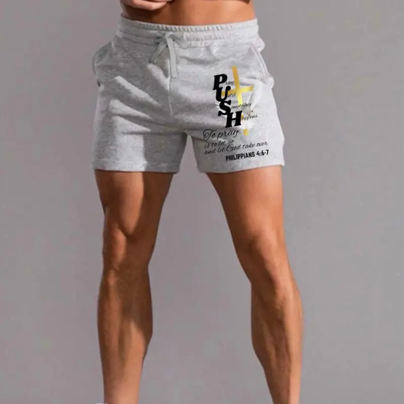 Elevate Active Shorts for Men - Gray, Adjustable Drawstring, Logo Design, Comfortable Fit, Ideal for Active Wear - Menswear, Man