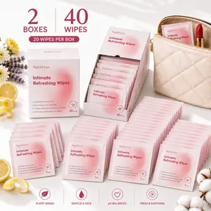 AquVryne pH-Balanced Feminine Wipes, Fragrance-Free& Paraben-Free, Flushable, Portable Travel Size for Period,Post-Gym & Daily Freshness