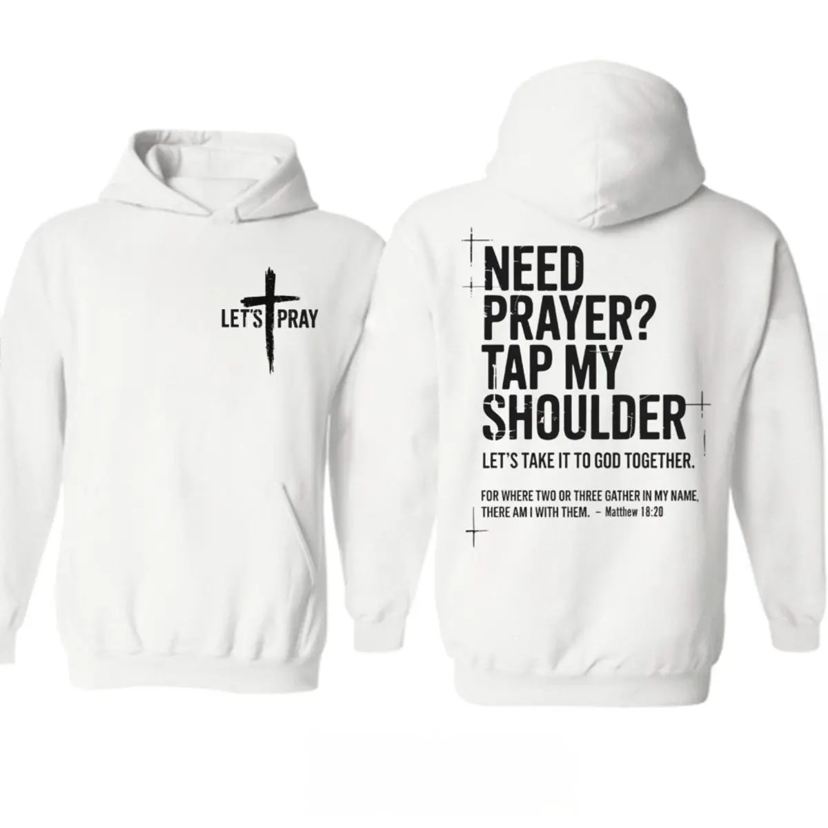 Need Prayer Tap My Shoulder Shirt 2 Sided, Bible Verse T Shirt, Christian Gift For Men Women, Praying Tee, Pastor Hoodie, Religion Gift For Christmas, Unisex Regular Fit Crewneck Tee, Classic Streetwear