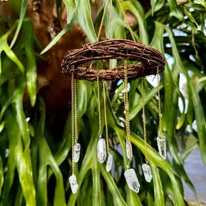 Cottagecore Fairycore Crystal Wreath Mobile
