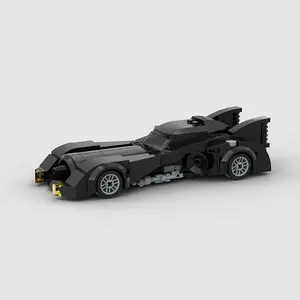 204PCS Batmobile MOC  (compatible with mainstream brands)Speed Champions Racing Car Sports Model Garage Sets Building Blocks Famous Racers City Vehicle Technique DIY Bricks Toys (M10474)