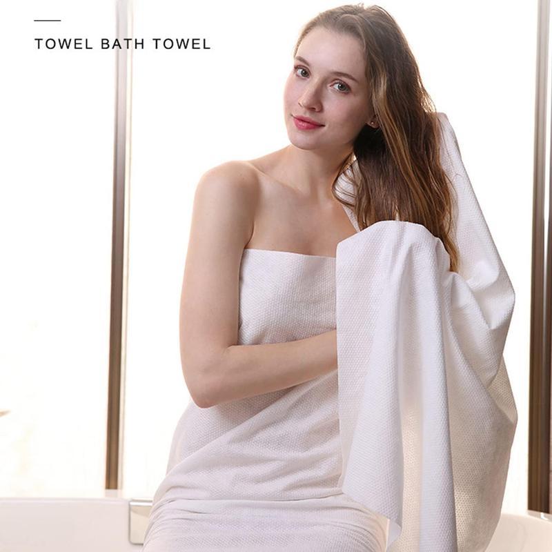 4-Pack Disposable Bath Towels (8Pcs Total, 2 Per Set), Thickened & Enlarged Super Absorbent No-Wash Towels, Portable Travel Bath Towels for Business Trips, Hotel, Camping & Daily Use