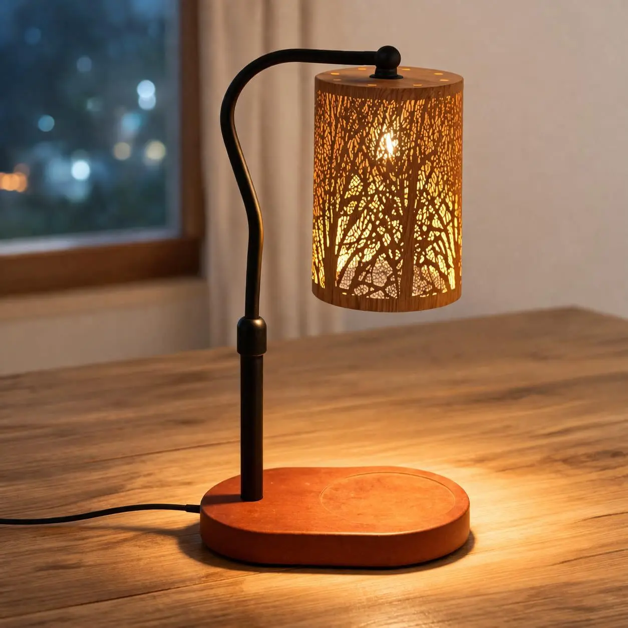 Adjustable Candle Warmer Table Lamp