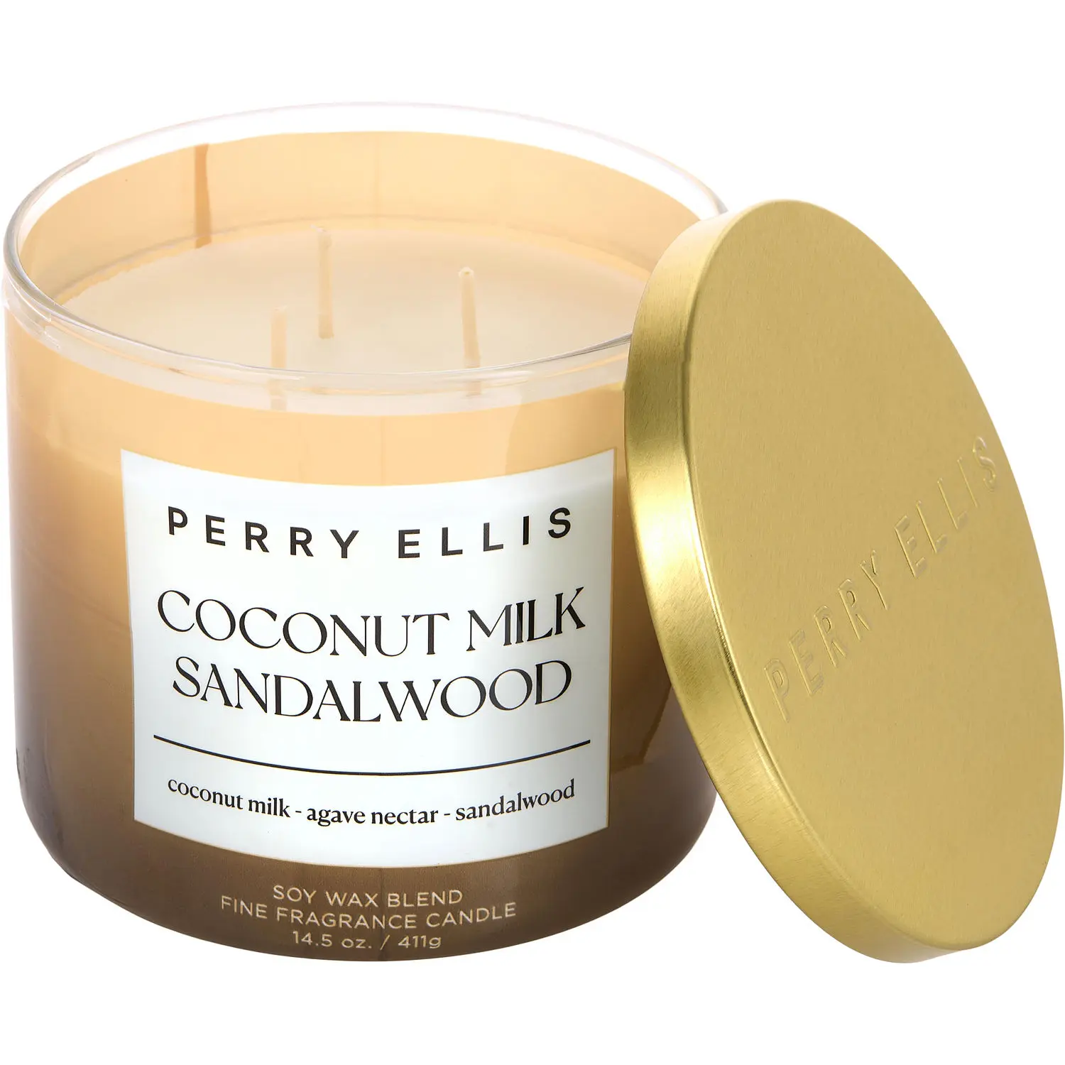 Perry Ellis Coconut Milk & Sandalwood By Perry Ellis Scented Candle For Unisex Perry Ellis Coconut Milk & Sandalwood By Perry Ellis Scented Candle For Unisex