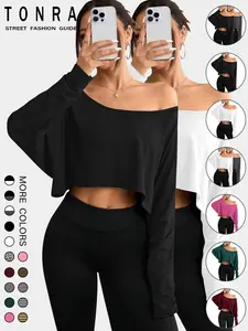 Women's Street Style, Streetwear, Loose Fit Long Sleeve Top, Shirts, Casual Basic Plain Design, Lightweight Comfortable Spring & Fall Fashion