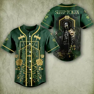 Sleep Token 2025 Baseball Jersey - Limited Edition Casual Jersey for Men, Unisex, Concert 2025 Shirt
