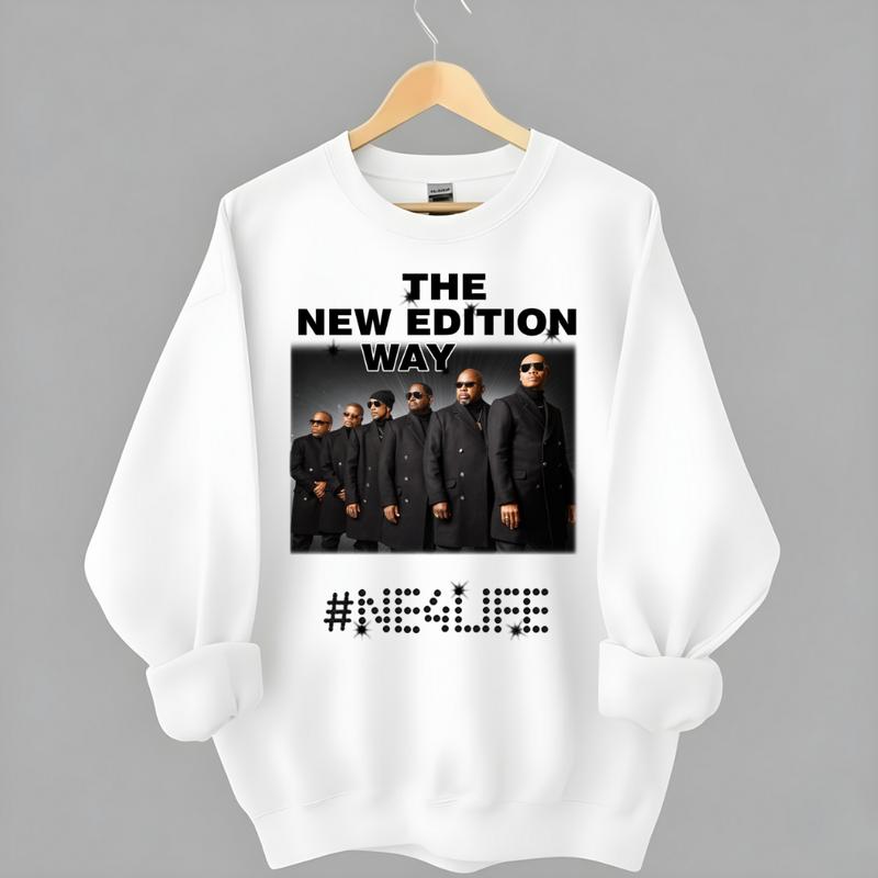 The New Edition Way Tour 2026 Sweatshirt, Vintage R&B Concert Apparel, Music Fan Memory Outfit, Retro Boy Band Merch, Cotton, Short Sleeve, Unisex