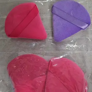 10-pack Reusable Triangular Powder Puffs - Soft Plush Sponge, Flocked Powder Puffs for Face Powder Makeup, Cosmetics, Makeup Products, Mini Makeup, Beauty Puff