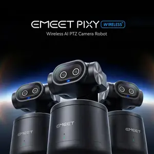 EMEET PIXY Wireless 4K Dual-Lens AI Tracking PTZ Streaming Camera with 1/2.55" Sensor, Gesture Control, Multi-Camera Live & Built-in 48kHz Mic, HDR, Live Streaming for YouTube, Facebook, Twitch, SummerVibes tiktokshopspringglowup