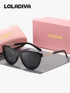 LolaDiva Unisex Exquisite Practical Full Frame Sunglasses Outdoor Exercise Eye-Cat Frame Sunglasses UV400