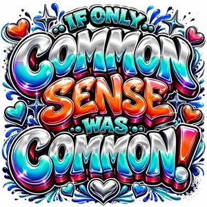 Common Sense Funny DTF ready to press iron on transfer for clothing t-shirts and hoodies