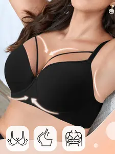 Plus-Size Women's seamless and sexy bra, with underwire for firm support, comfortable for everyday wear, Underwire Brassiere
