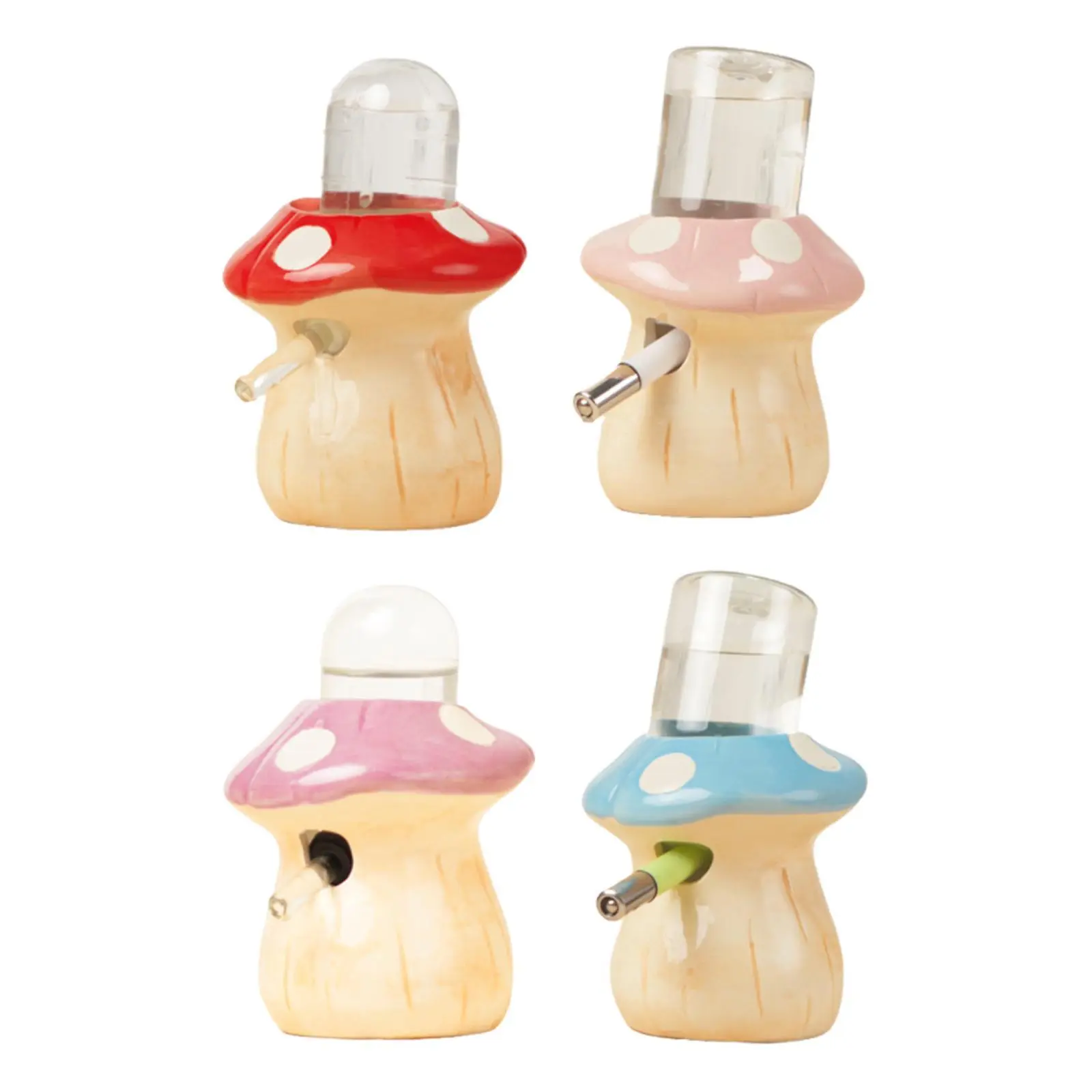 Ceramic Small Animal Water Bottle - 60ml Leakproof Nozzle Nursing Supply, Easy-Attach Cage Accessory for Guinea Pigs, Hamsters