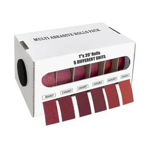 6 count Emery Cloth Roll, Sand Paper Assortment Pack Sandpaper 4 Grits Assorted for  Metal Sanding, Wet Dry Sandpaper 80/150/240/320/400/600 Grit