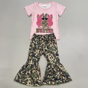 Girl Easter Clothing Set Girl Easter Clothes Bunny Camo Pants Set