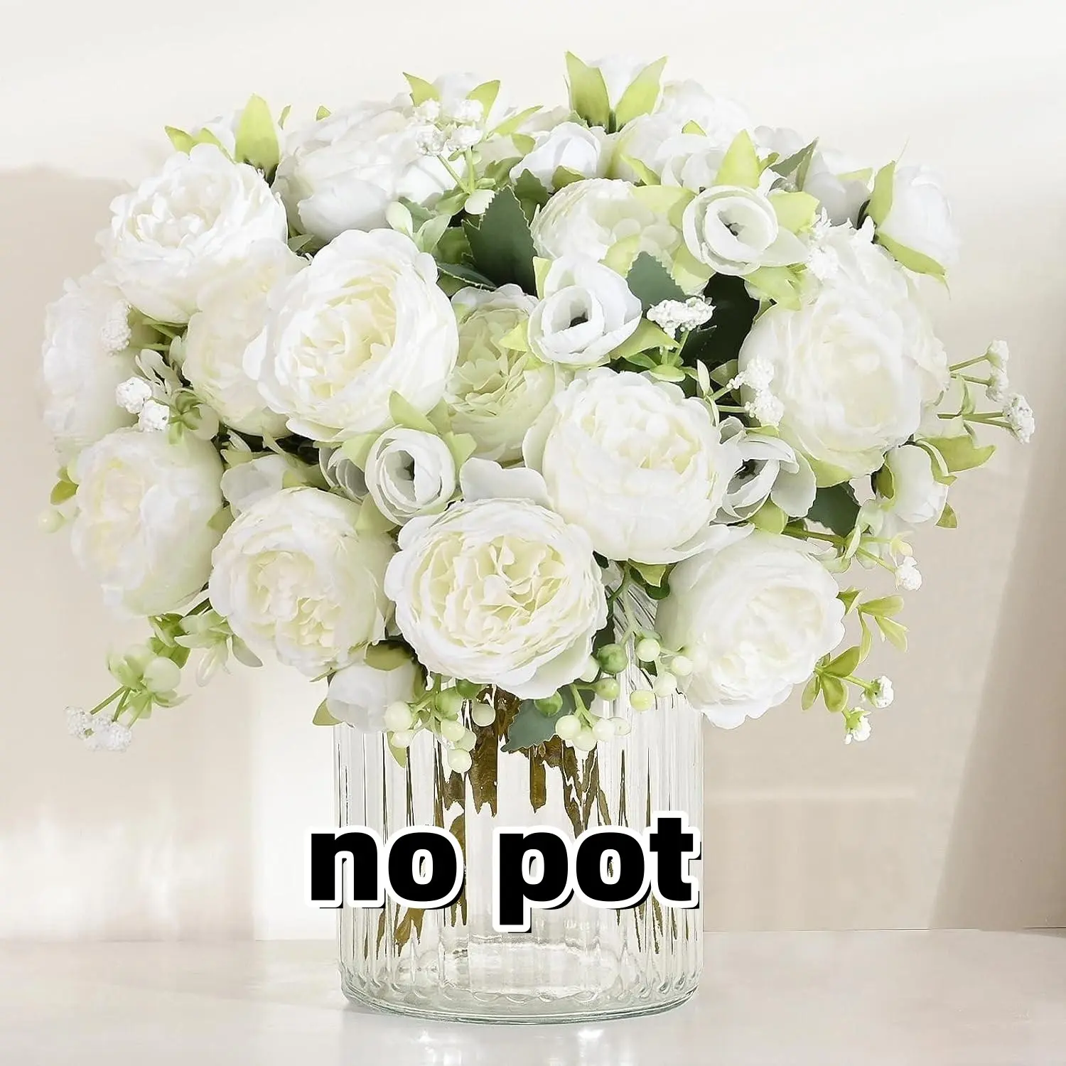 4 Packs Peonies Artificial Flowers, Silk Peonies for Weddings & Parties, Elegant Floral Arrangement for Home Décor, Decorative Bouquet, Home Decoration Bouquet, Artificial Peony Flowers
