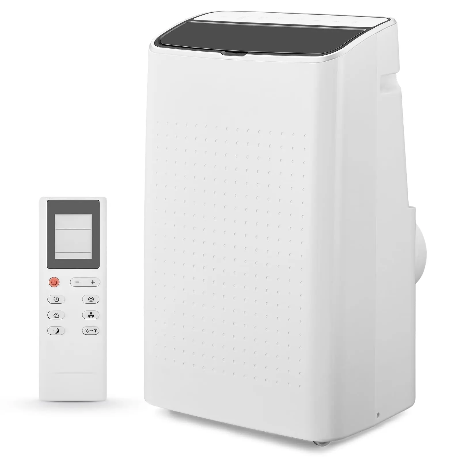 Garvee 14000 BTU Portable Air Conditioner - 3-in-1 AC, Cooling Fan, Dehumidifier, Ultra-Quiet Standing Floor Unit with Remote Control, 24H Timer, LED Display, Quiet Mode, 5 gal Window Kit, for Rooms Up to 750 Sq.Ft, White