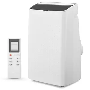 Garvee 14000 BTU Portable Air Conditioner, 3-in-1 AC with Cooling, Fan & Dehumidifier, Standing Floor AC with Ultra-Quiet, Remote Control, 24H Timer, for Rooms up to 750 Sq.Ft, White