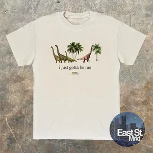 I Just Gotta Be Me Dinosaur T-shirt - Vintage National Jurassic Tee 90s 00s Style