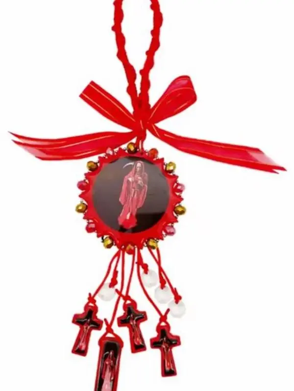 Santa Muerte protection, blessing pendant for business, home, or vehicles. Amuleto de proteccion y bendicion para el hogar, negocio, o vehiculos.