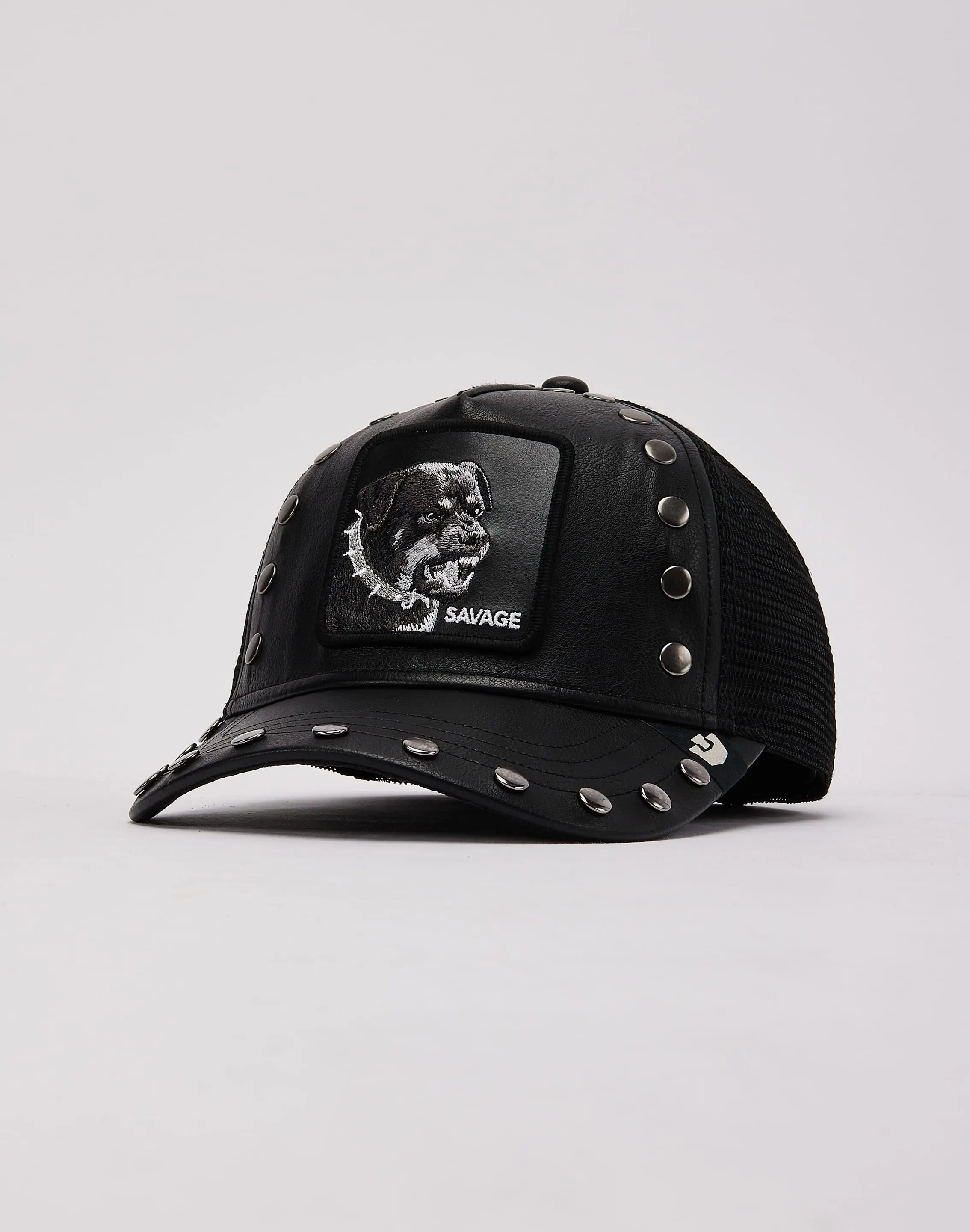 Mens Goorin Bros Savage Studded Leather Trucker Hat