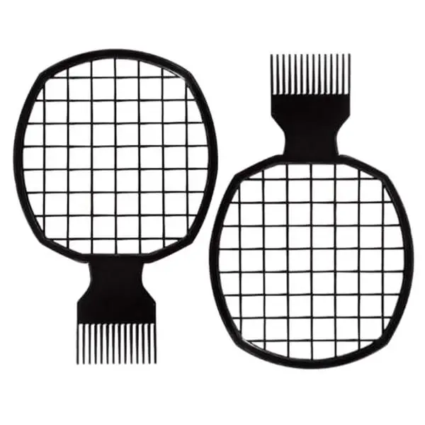 Upgraded 2-Piece Hair Twist Comb Hair Sponge Brush Set - Superior Curl Definition for Men and Women (Black)