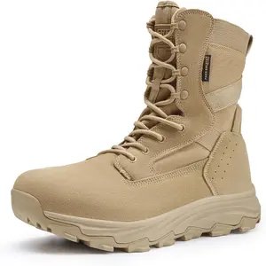 FREE SOLDIER Men's Tactical Boots 8 Inches Military Lightweight Durable Hiking Motorcycle Combat Waterproof Boots