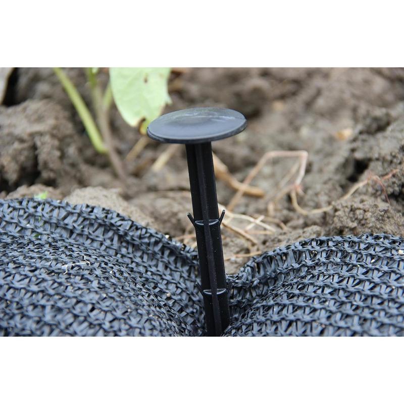 30 Pcs 4.3 inch Sturdy Plastic Stakes Anchors Rustproof for Holding Down Landscape Fabric Lawn Edging,Tents,Game Nets and Rain Tarps Black