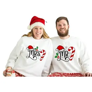 Christmas Mr & Mrs Sweatshirt, Winter Wedding Shirt, 2022 Christmas Husband Wife Shirt, Matching Family Shirt, Christmas Couple Sweatshirt