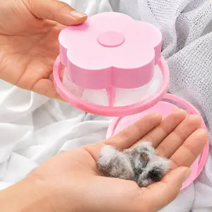 2 Pack Flower Laundry Lint Filter Balls, Reusable Mesh Washer Filters for Pet Fur, Hair and Lint, Washing Machine Laundry Accessories