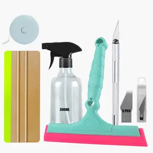 Window Tint Film Installation Tool Kit, Window Tint Film Applicator Tool Kit, Including Scraper, Removable Knife & Spray Bottle, Window Film Installation Tool