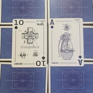 Mechanical Engineer Poker Deck - Vintage American Patent Prints on Poker Playing Cards! Stem themed poker deck for engineers, students, mechanics, and more!