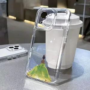 Tiana'S Enchanting Love Design Clear Space Shell, TPU Shock-Resistant Full Coverage Precision Protective Case, Compatible with for iPhone 17 Air 16 15 14 13 12 11 Pro Max Plus  And Other Various Versions.