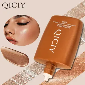 QICIY Four-Color Conditioning Liquid Moisturizing Bronze Color Dual Highlights & Shadows Light Powder-Free Makeup Long-Lasting Fit Cosmetics Options #01 to #04
