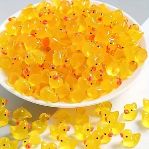 20pcs Mini Glow-In-The-Dark Duck Figurines, Cute Resin Decorations for Car and Home, Perfect Party Gifts and Holiday Decor