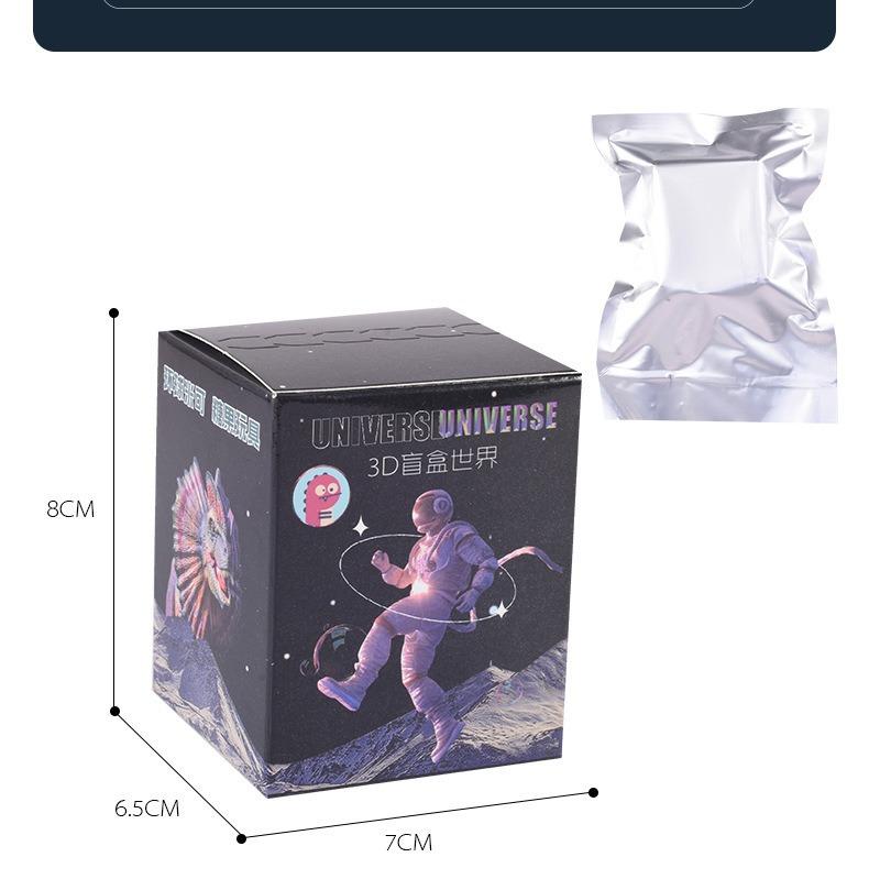 3D Foldable Pop-Up Book – Dinosaur World & Astronaut Space Theme, Mini Keychain Stress Relief Toy