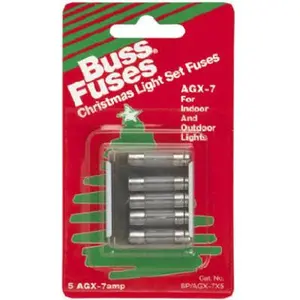 212 MAIN Cooper Bussmann BP-AGX-7X5 7A AGX Glass Tube Christmas Light Fuse, 5-Pack Carded Set for Sports & Outdoor Water Sports Sailing